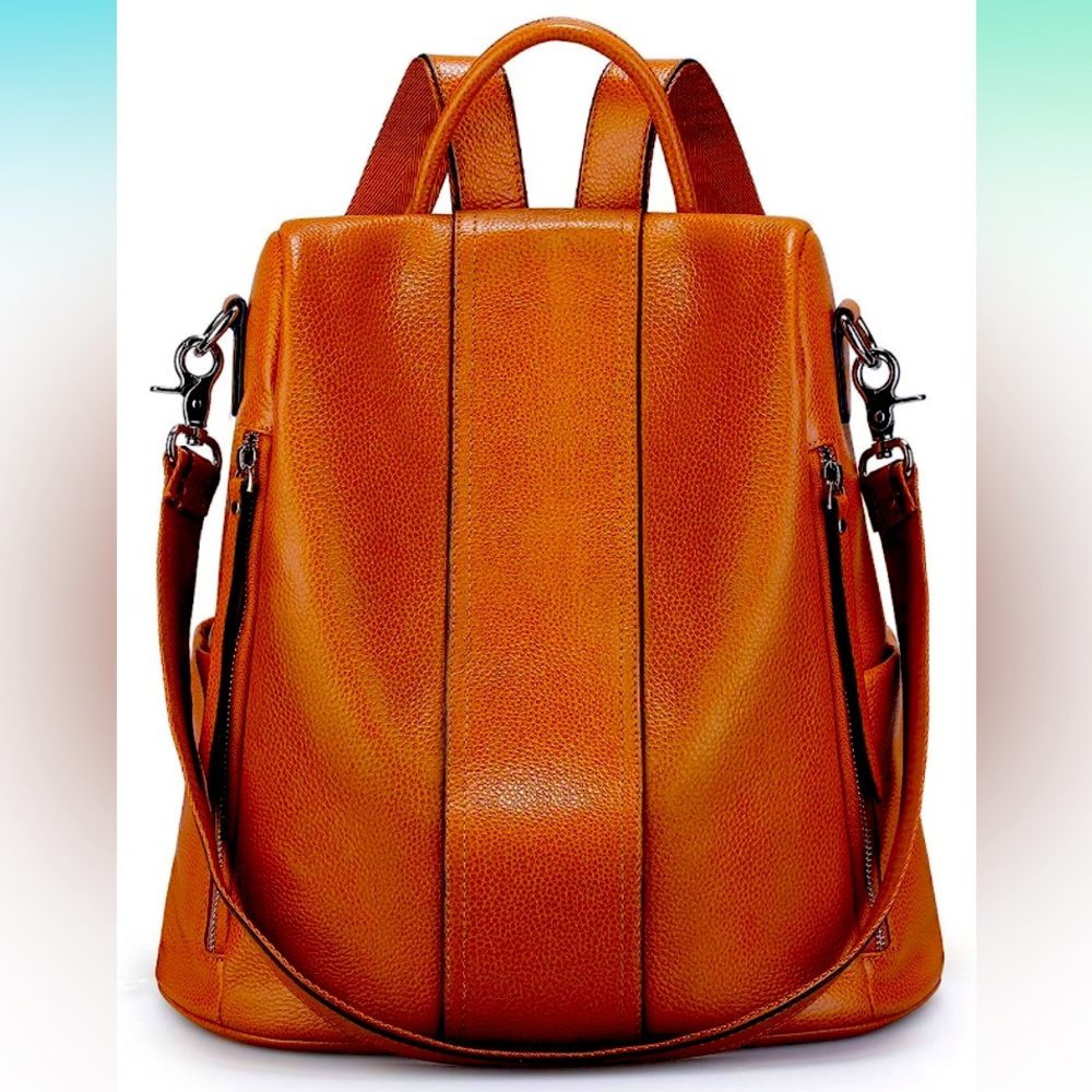 SOFT LEATHER BACKPACK SHOULDER BAG